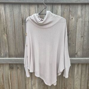 Sweater long sleeve asymmetrical size large